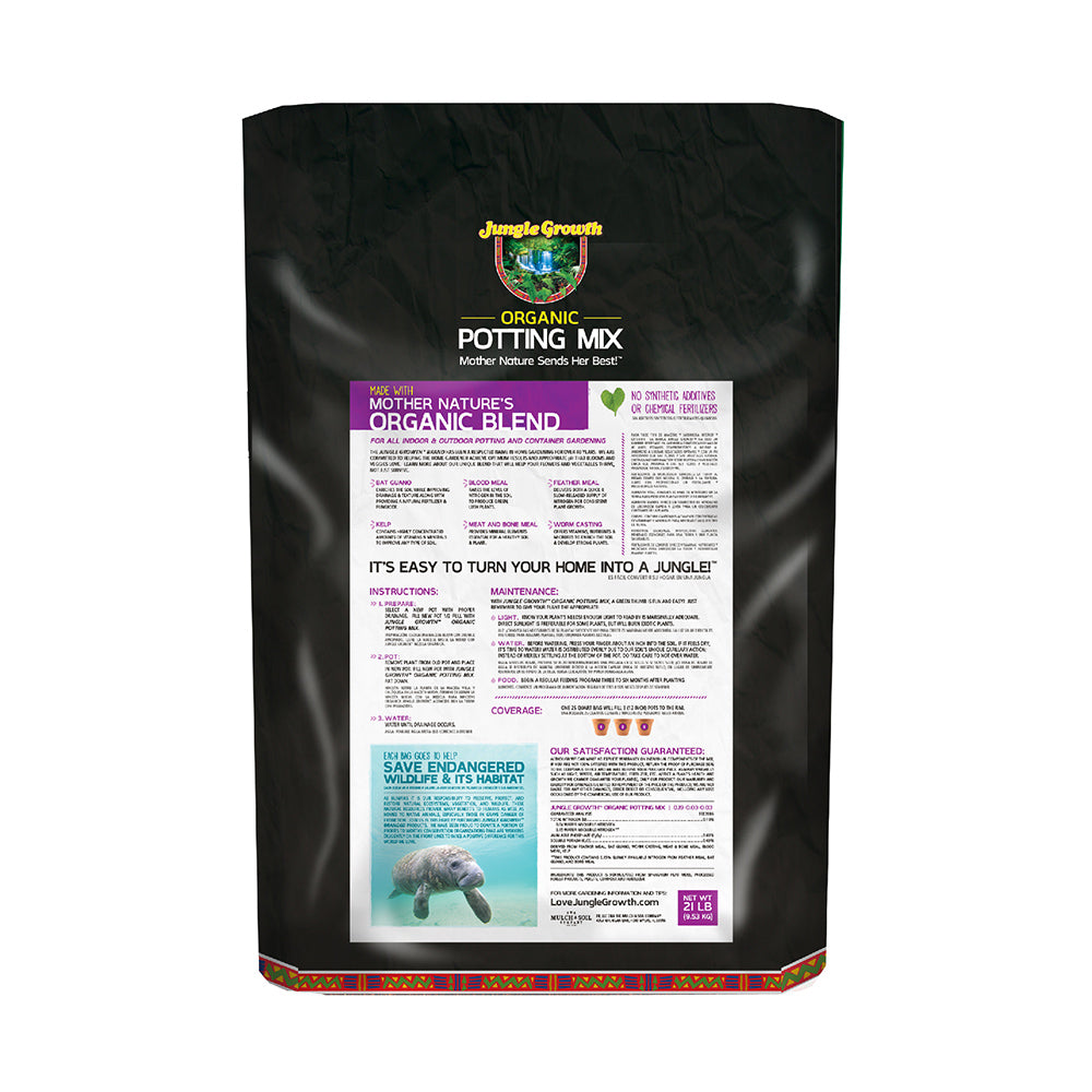 Jungle Growth Organic Potting Mix 25qt Premium Soil