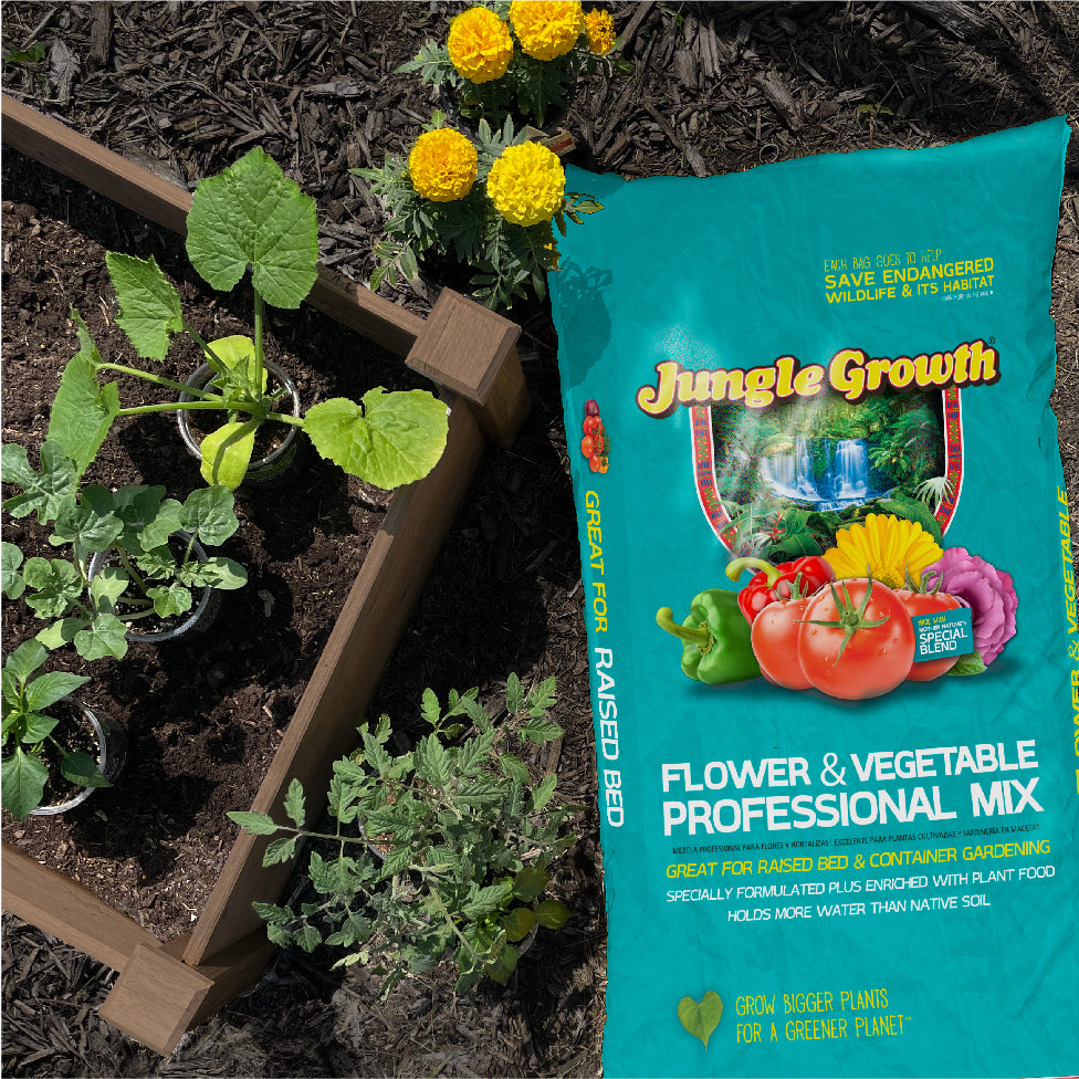 growing vegetables in potting mix Jungle Growth - Premium Flower & Vegetable Planting Mix