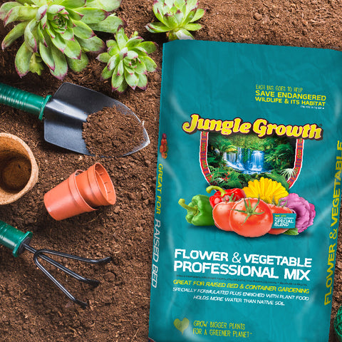 jungle mix potting soil Jungle Growth - Premium Flower & Vegetable Planting Mix