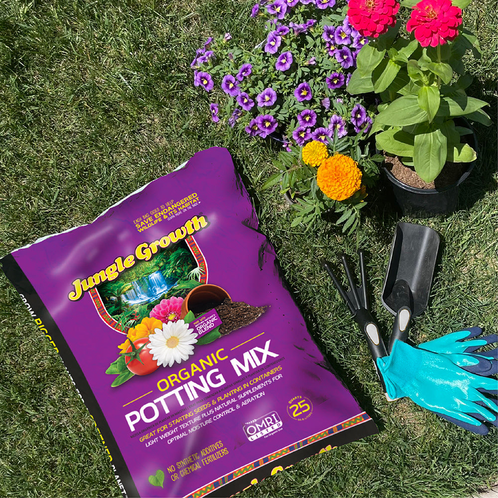 potting mix additives Jungle Growth Organic Potting Mix 25qt Premium Soil