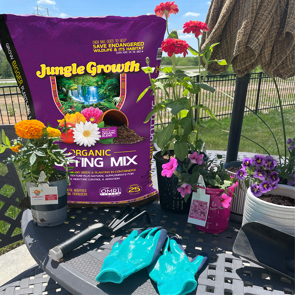 organic container potting mix Jungle Growth Organic Potting Mix 25qt Premium Soil