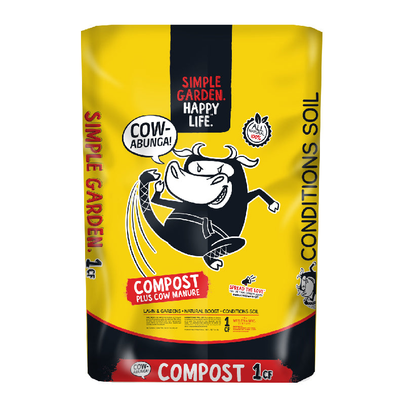 Simple Garden Happy Life - Compost Plus Cow Manure - 1CF Bag